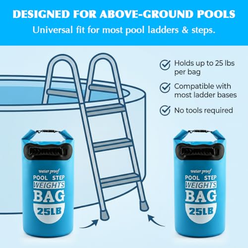 Heavy Duty Pool Ladder Weights 2 Pack 25