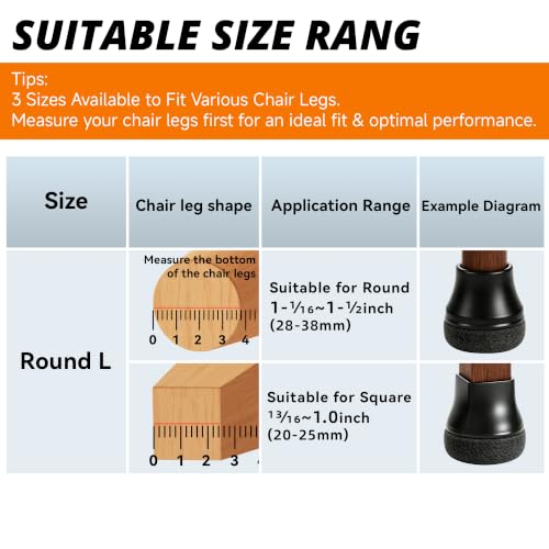 Chair Leg Floor Protectors for Hardwood Floors