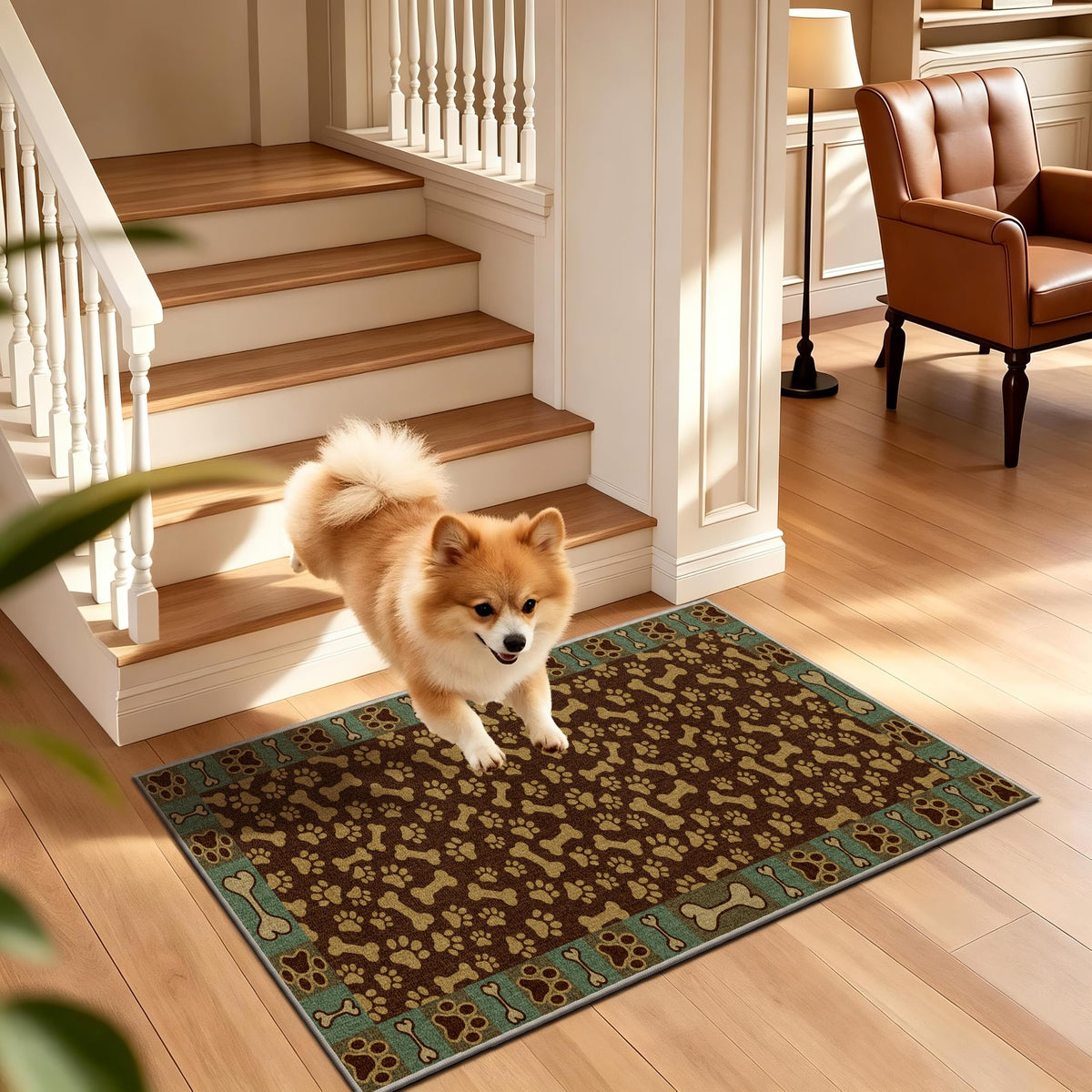 Waterproof 2x3 Small Rug (Paw Brown / 2' x 3' (Runner))