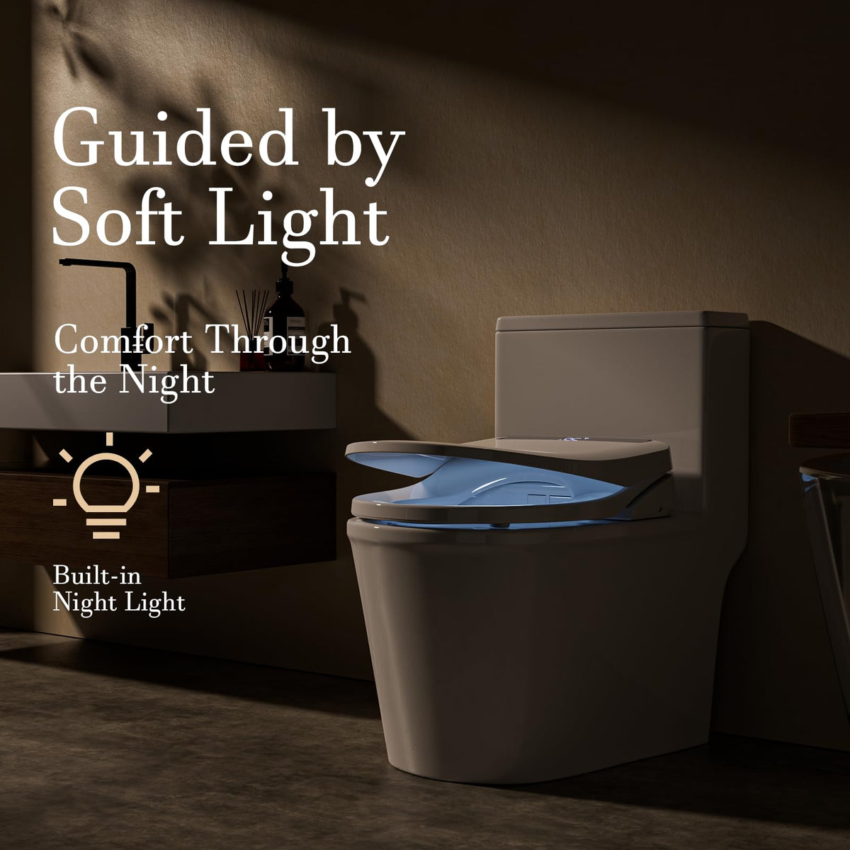 Electric Bidet Toilet Seat Elongated With Warm Water Wash
