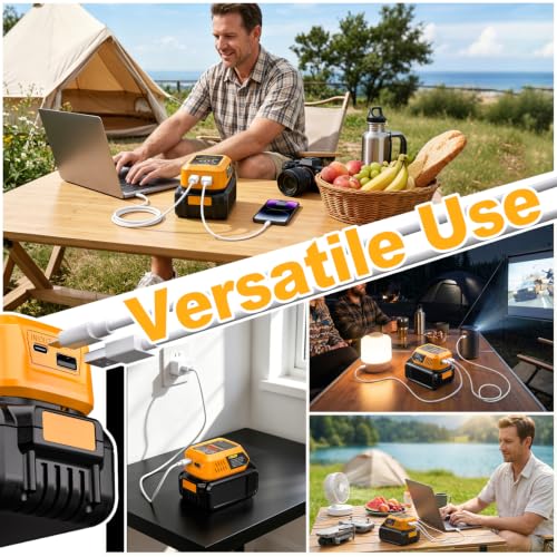 100W PD3.1 USB C Battery Charger Compatible with Dewalt 20V Max Battery