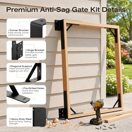 Anti Sag Gate Kit for Wooden Fence