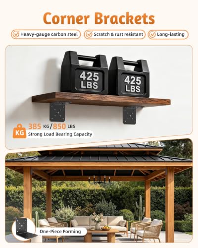 4 Pack L Brackets for Shelves Wood