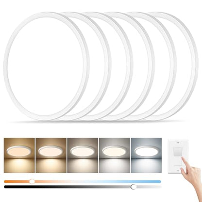Black 11.4 Inch 4PK LED Flush Mount Ceiling Light