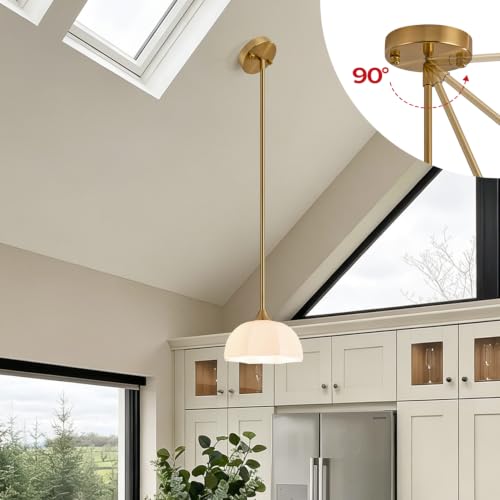 Milk Glass Pendant Light