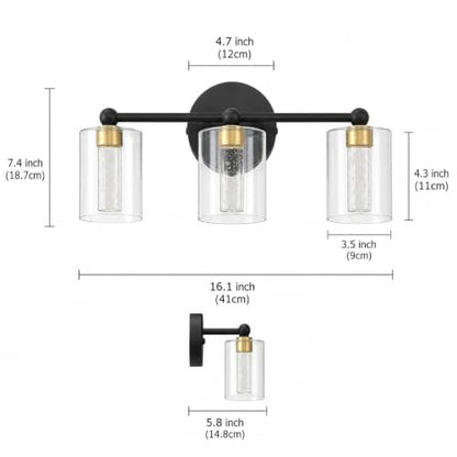 Brushed Nickel Vanity Light with 3 Color Modes