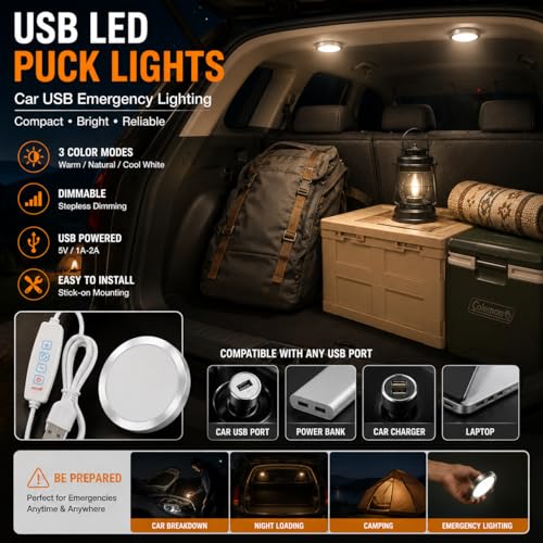 USB LED Puck Light