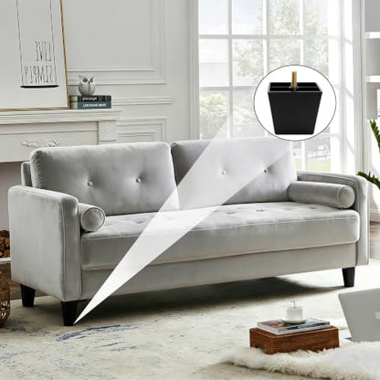 FabricJoy 12 Pack Plastic Furniture Legs Square Sofa Couch Legs Replacement Tapered Feet with M8 T