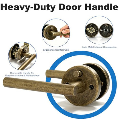 Privacy Door Handle with Lock (Vintage Bronze)
