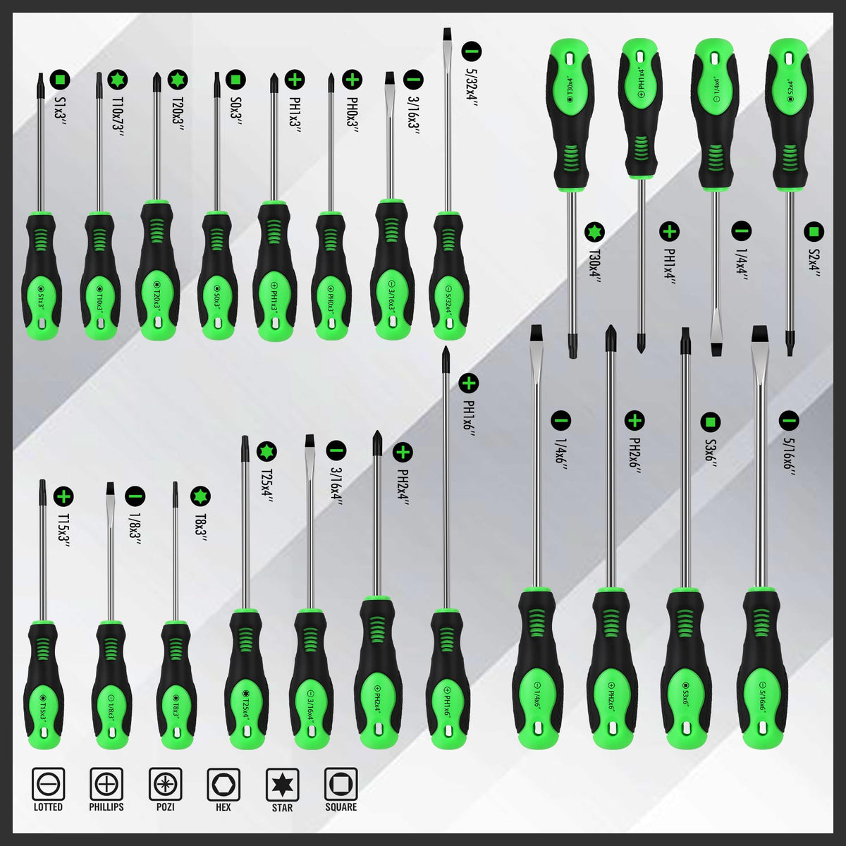 118 Piece Magnetic Screwdriver Set with Plastic Racking (Durable)
