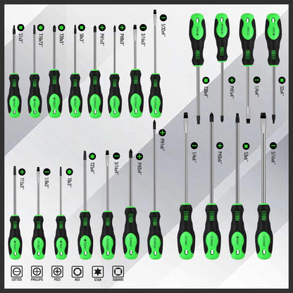 118 Piece Magnetic Screwdriver Set with Plastic Racking (Durable)