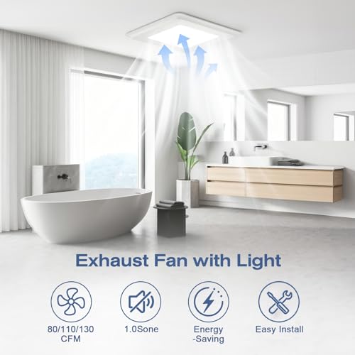 Bathroom Exhaust Fan with Light