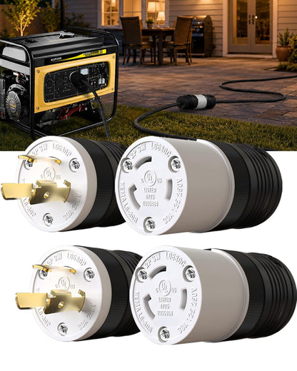 2 Set NEMA L6 (Black / L6-30P&L6-30R)