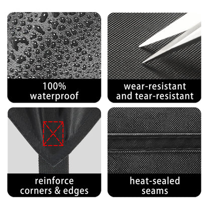 Black Tarps Heavy Duty Waterproof 12x12ft (Black / 12x12ft)