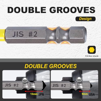 Dual Groove Magnetic Japanese Cross Point Bits