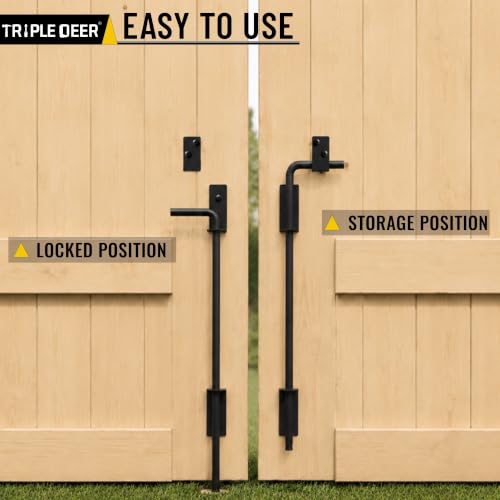 Heavy Duty Cane Bolt Gate Drop Rod Extra Thick Ground Latch