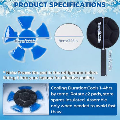 Hard Hat Cooling Ice Pack Insert for Heat Stress Relief