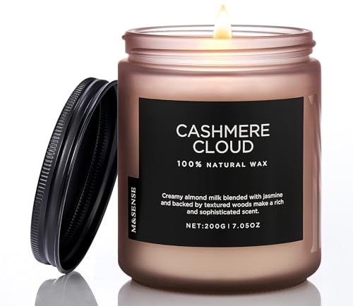Cashmere Cloud Scented Candles for Home Cozy Winter Gifts Women (Small Jar / Cashmere Cloud)