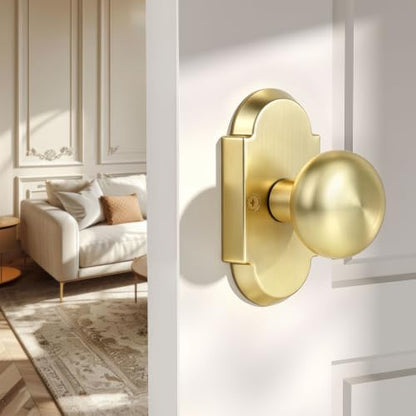 Satin Gold Dummy Door Knob (Satin Gold / Dummy 2 Pack)