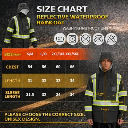 High Visibility Reflective Rain Jacket