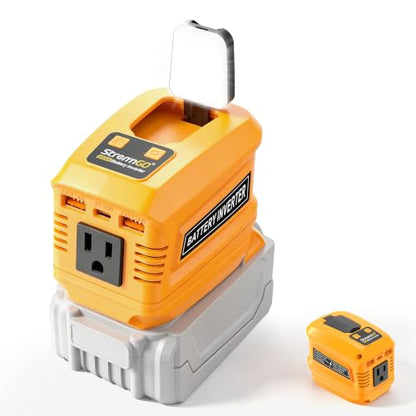 200W Power Inverter Compatible with Milwaukee 18V Batteries