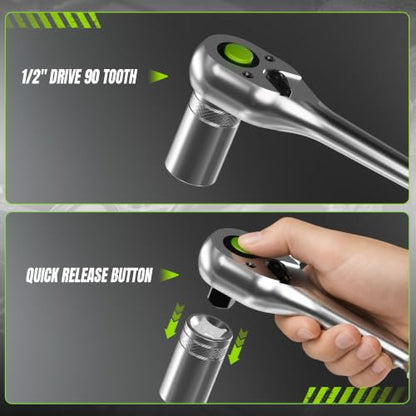 90 Tooth Ratchet Wrench