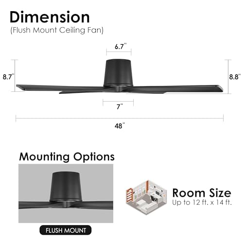 4 Blade Ceiling Fan No Lights
