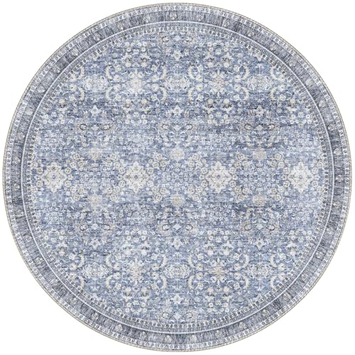 Round Rug 8ft (Blue / 8' (Round))