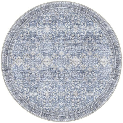 Round Rug 8ft (Blue / 8' (Round))