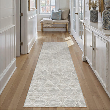 2x6 Runner Rugs Grey Washable Hallway Rug (L| Grey / 2' x 6' (Runner))