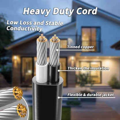 2 Conductor Electrical Wire Automotive Flat Cord Black