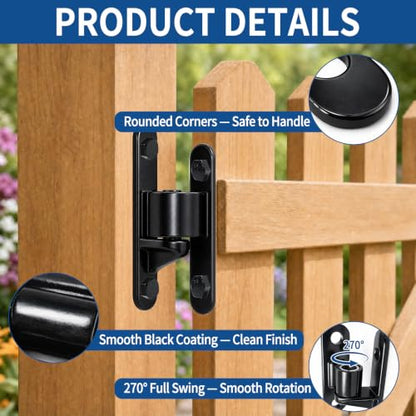 Gate Hinges for Wooden Fences Heavy Duty Shed Hinges Barn Door Hinges