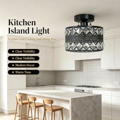 Crystal Ceiling Light Fixture