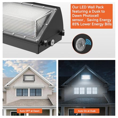 120W LED Wall Pack Light with Dusk