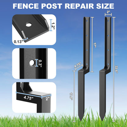 8 Pack Fence Post Repair Kit