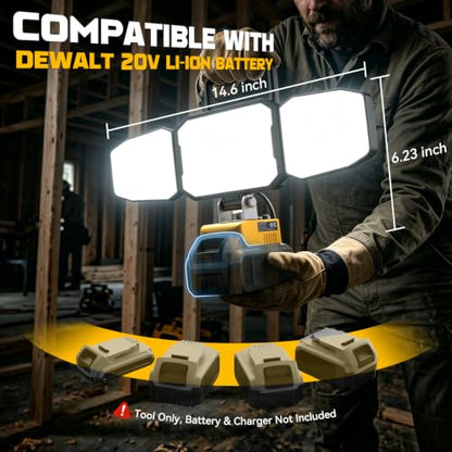 LED Work Light Compatible with DeWalt 20V Battery