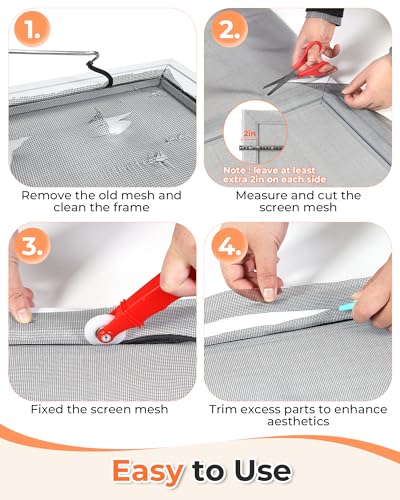 Window Screen Replacement Mesh for Doors & Windows