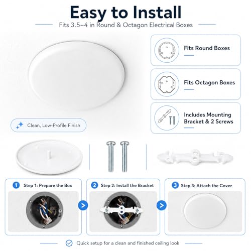 Round Ceiling Cover Plate