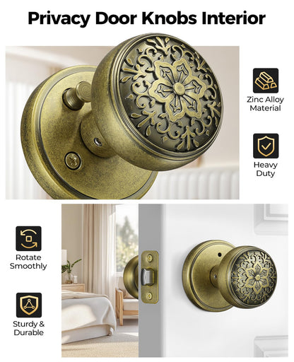 Aged Brass Door Knobs (Aged Brass)