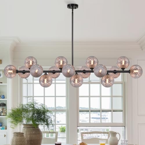 Globe Linear Chandelier 16 Light Dining Room Light Fixture