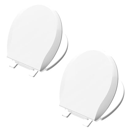 Toilet Seat Round Soft Close 2 PACK (White / Round 16.5inch 2 Pack)