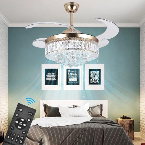 Crystal Ceiling Fan with Light