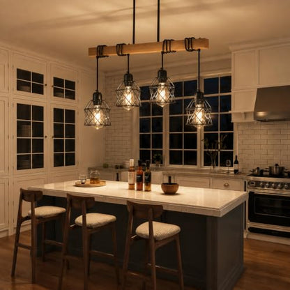 4 Light Farmhouse Kitchen Island Lighting (4-Light)