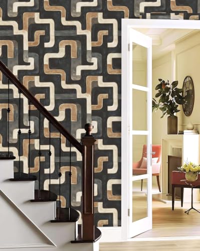 Mid Century Modern Peel and Stick Wallpaper (17.7" x 236")