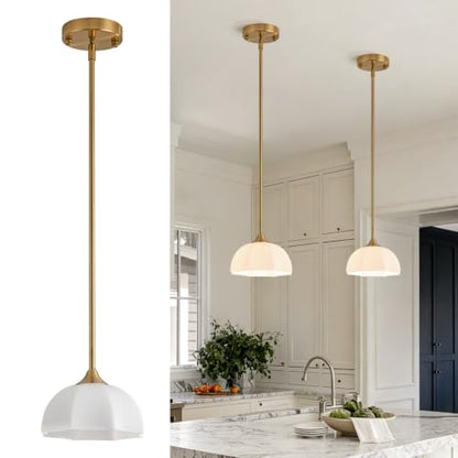 Milk Glass Pendant Light