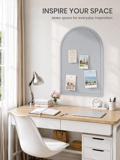 Arched Felt Bulletin Board (Soft Gray)
