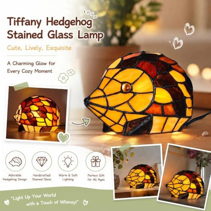 Handmade Tiffany style Lamp Stained Glass Table Lamp Animal Accent Light