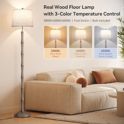 Real Wood Floor Lamps for Living Room