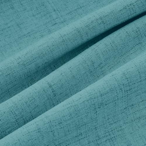 100% Blackout Linen Curtains 2 Panels Set for Bedroom Solid Luxury Decor Thermal Insulation Room Darkening Back Tab Rod Pocket Drapes for Living Room Nursery