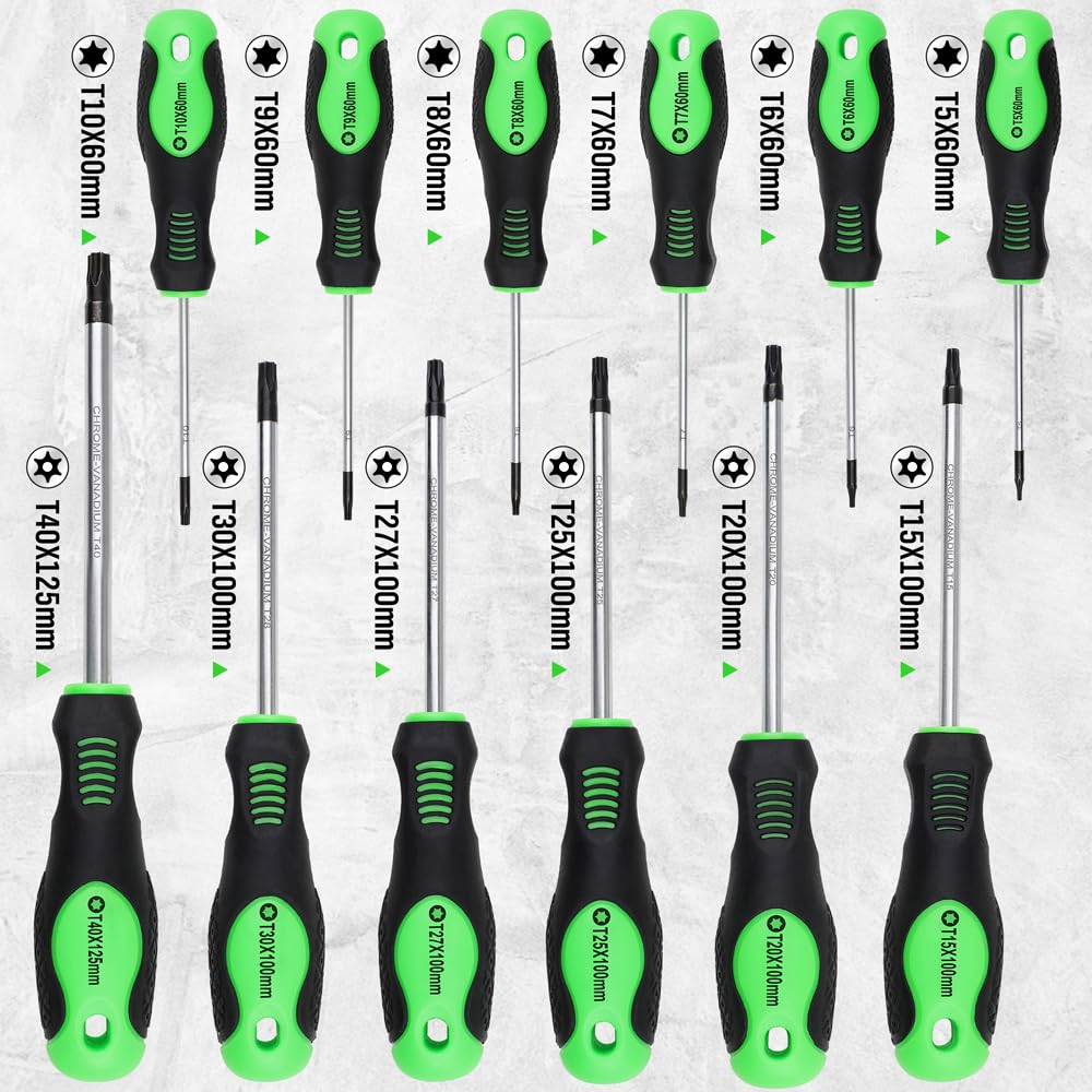 SWANLAKE Magnetic Torx Screwdriver Set (13-Piece Torx Screwdriver Set)
